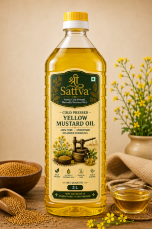 shri sattva cold pressed yellow mustard oil 2l